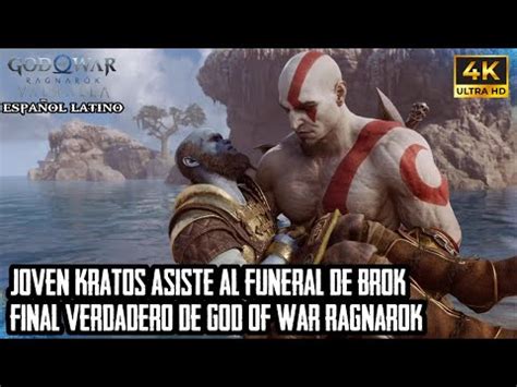 Joven Kratos Asiste Al Funeral De Brok Final Verdadero De God Of War