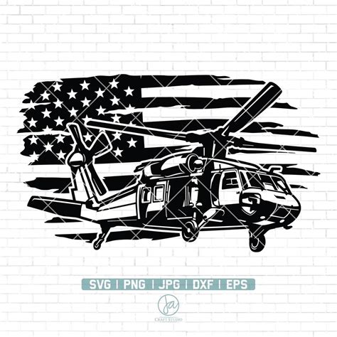 US Black Hawk Helicopter SVG Helicopter Svg Chopper Svg Helicopter