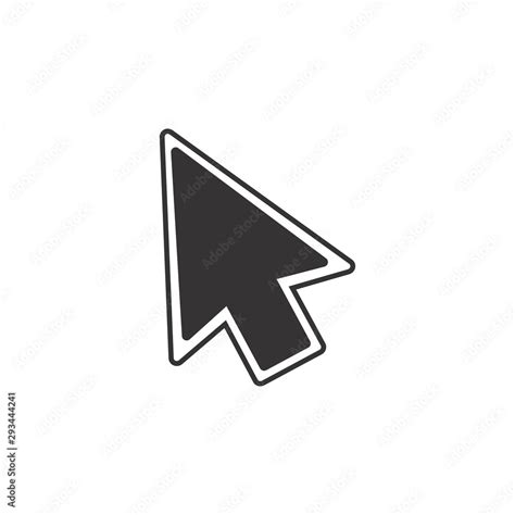 Pointer Icon Vector Computer Mouse Click Pointer Cursor Arrow Flat