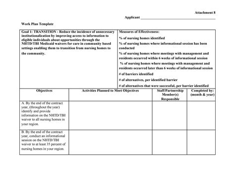 Work Plan - 40 Great Templates & Samples (Excel / Word) ᐅ TemplateLab