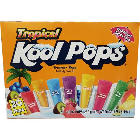 Pack Of 16 320 Ct Kool Aid Freezer Pops Tropical Flavors