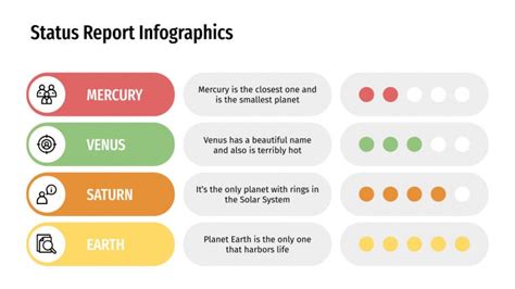 Free Status Report Infographics for Google Slides and PowerPoint