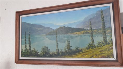 Huile Sur Toile De Paul CORBET Lac Du Bourget Jean Pierre PERNOD