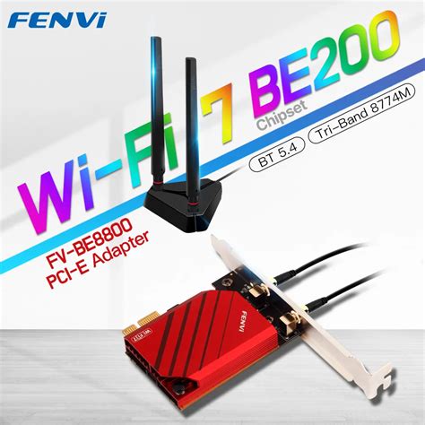 Fvi Adaptador De Tarjeta Inal Mbrica Wifi Be Pro Pcie Mbps