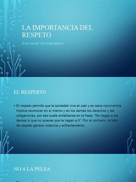 La Importancia Del Respeto Pdf