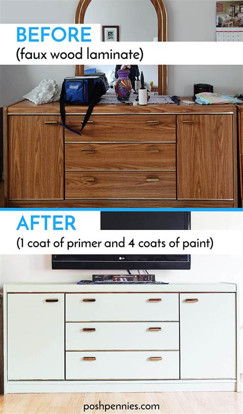 How To Paint IKEA Furniture Laminate Solid Wood And Metal Posh Pennies