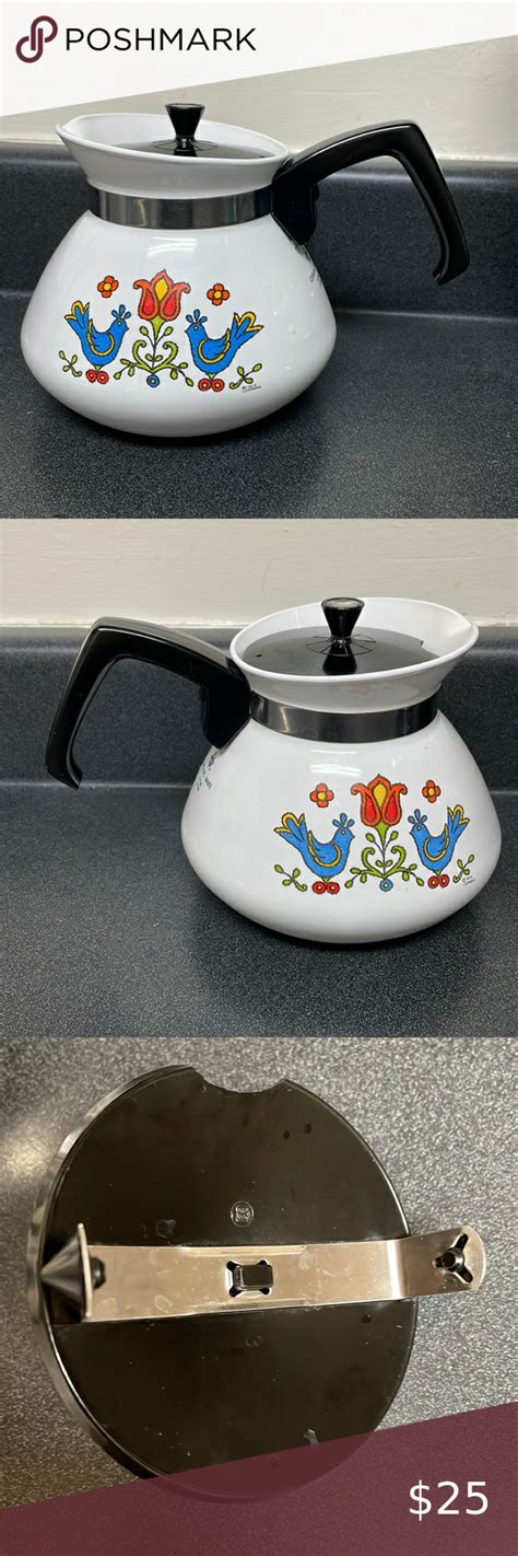 70s Vintage Corningware Country Festival Teapot Teapot 70s Shop My