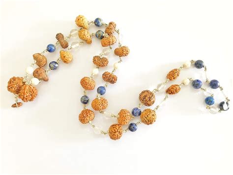 Rudraksha Indra Mala Java Mukhi Gaurishankar Lapis Sphatik