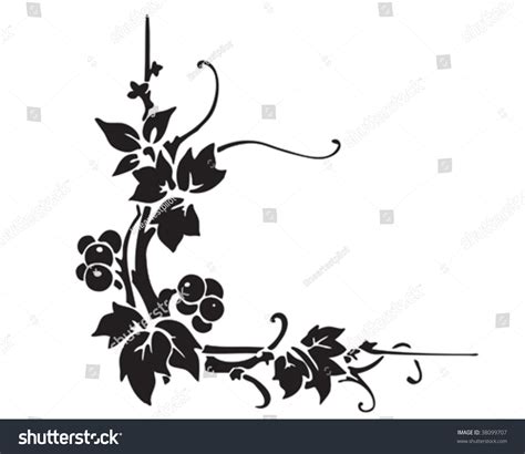 Floral Corner Border Stock Vector (Royalty Free) 38099707 | Shutterstock