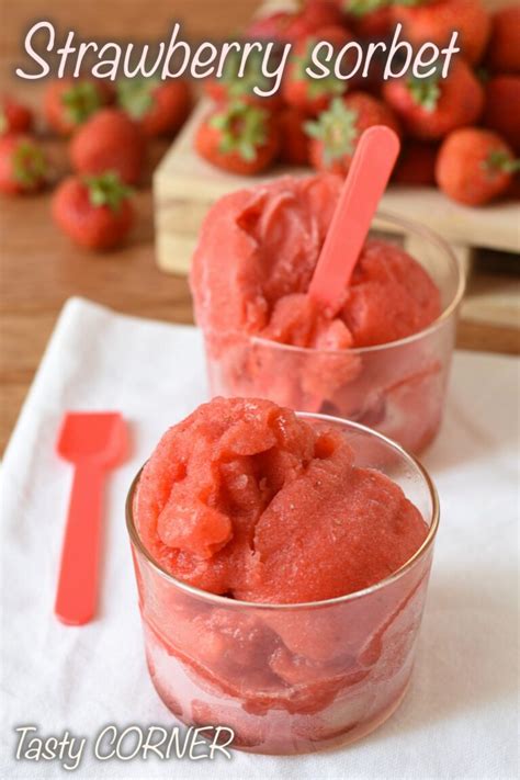 Strawberry Sorbet Recipe 3 Ings With Or Without Ice Cream Maker