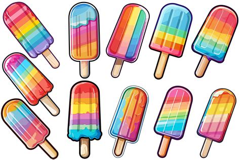 11 X Ice Cream Stick Clipart Bundle Graphic By Illustrately · Creative Fabrica