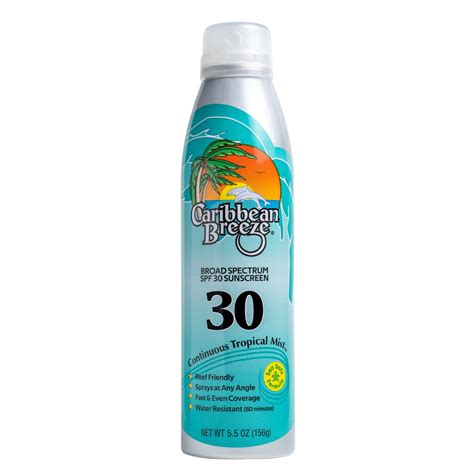 Spf 30 Sunscreen Spray Caribbean Breeze Sunscreen Sun Care Tanning Lotion And More