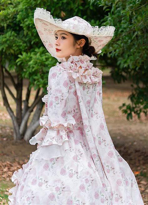 Rococo Baroque Marie Antoinette Dress Pink Rose Victorian Inspired