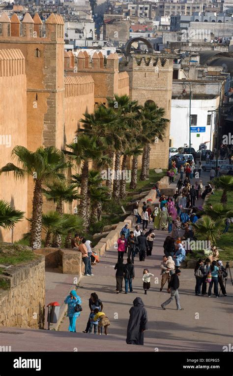 City Walls Of The Oudaia Kasbah Rabat Morocco Africa Stock Photo Alamy