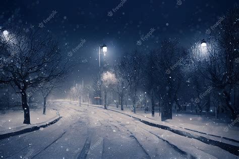 Snowy Night Background