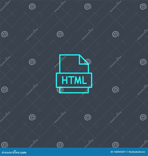 Icono De L Nea Azul De Concepto Html Simple Ilustraci N Del Vector