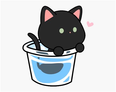 Cute Kawaii Black Cat Hd Png Download Transparent Png Image Pngitem