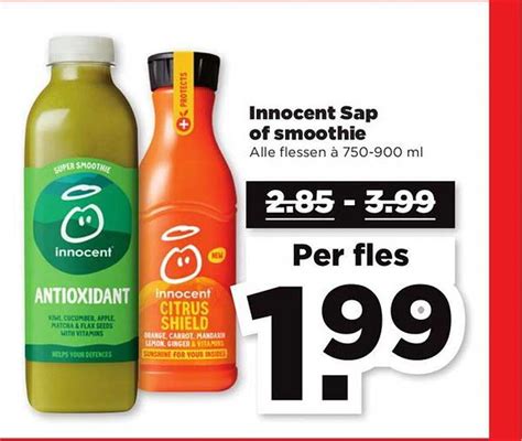 Innocent Sap Of Smoothie Aanbieding Bij Plus Folders Nl