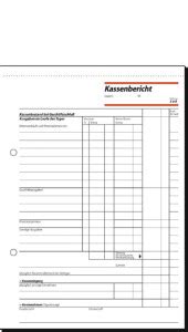 Sigel Formularbuch Kassenabrechnung A X Blatt