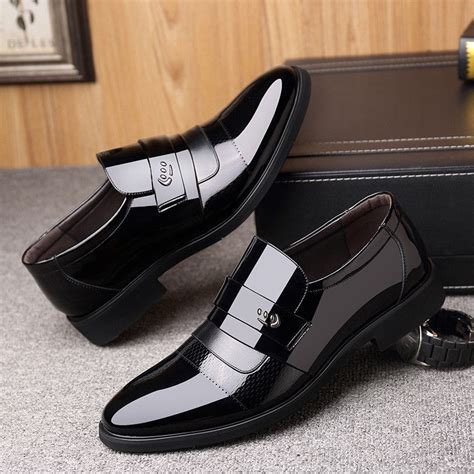 Italian Formal Shoes Men Patent Leather Dress Shoes Mens Business Wedding Leather Oxford Shoes