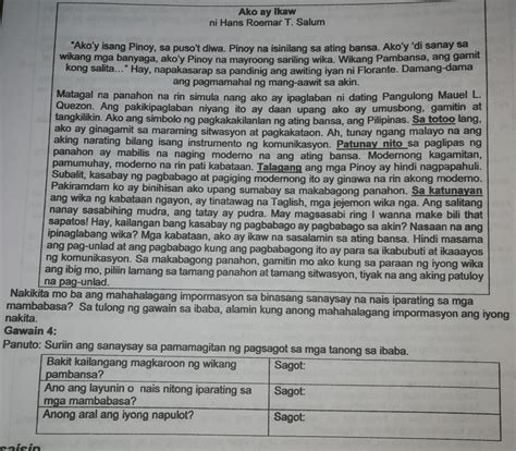 1 Bakit Kailangang Magkaroon Ng Wikang Pambansa 2 Ano Ang Luyunin O