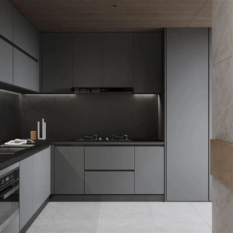 Modern Style L Shape Kitchen Cabinets For House Ready To Assemble Multi ...