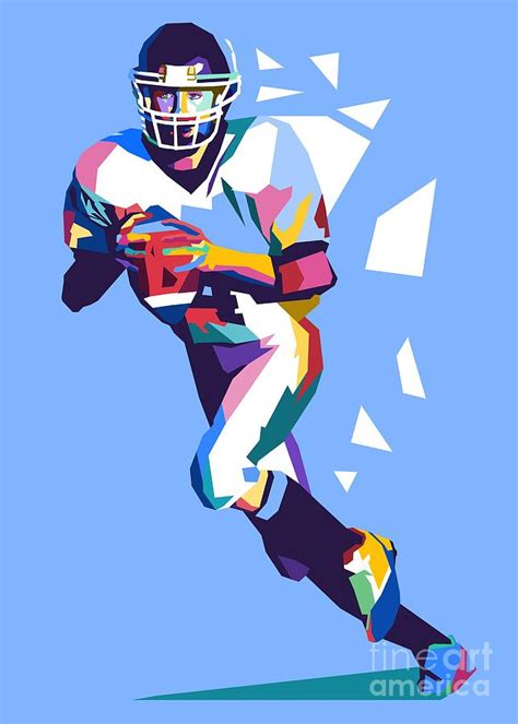 American Football Pop Art Digital Art by Pop Art Brain - Fine Art America