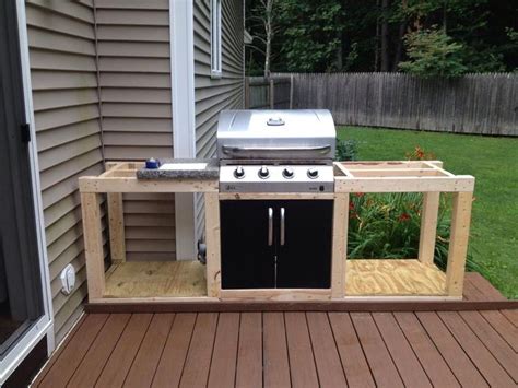 Outdoor Kitchen With Pressure Treated Bottom Boards