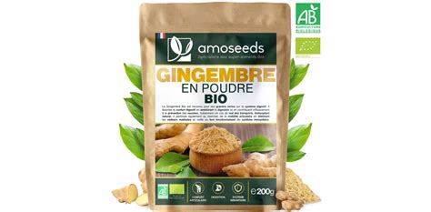 Gingembre En Poudre Bio 200 G Par Amoseeds