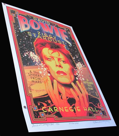 Honoring David Bowie At Carnegie Hall New Poster Signed A P David