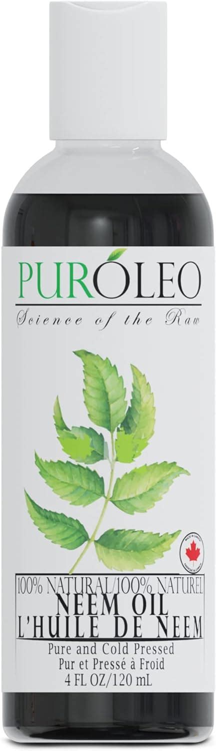 PUROLEO NEEM Oil 4 Fl Oz 120 ML Packed In Canada 100 Pure And