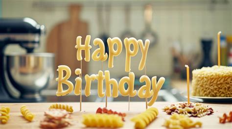 Happy Birthday Pasta Letters Creative Birthday Message Pasta