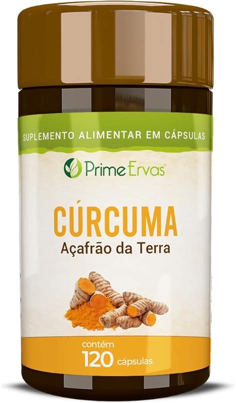 Cúrcuma Longa Açafrão da Terra 120 Cápsulas de 500mg Amazon br