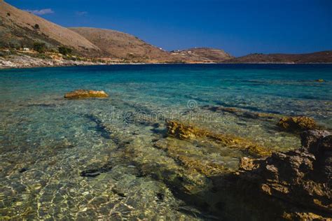 Albanian View Landscape Of Shoreline And Adriatic Sea Stock Photo