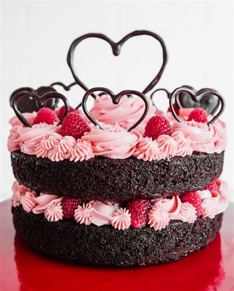 Chocolate Raspberry Valentine S Day Cake Recipe By Shanna Of Pineapple