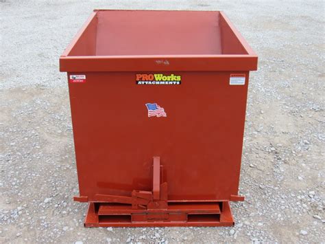 2 Cubic Yard Self Dumping Trash Hopper Dumpster Fits Forklift Pallet