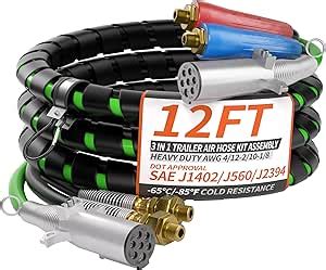 Amazon PlugSaf 12FT 3 In 1 Trailer Air Line Hose Kit Assembly With