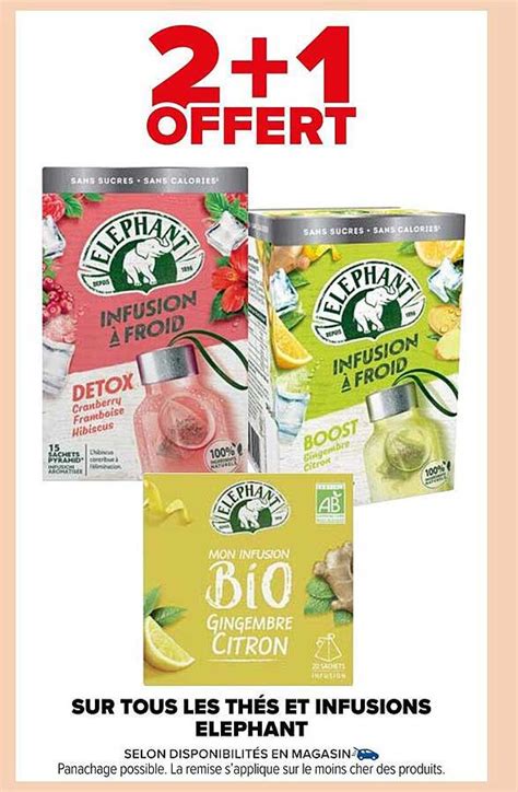 Promo Les Th S Et Infusions L Phant Chez Carrefour Market Icatalogue Fr