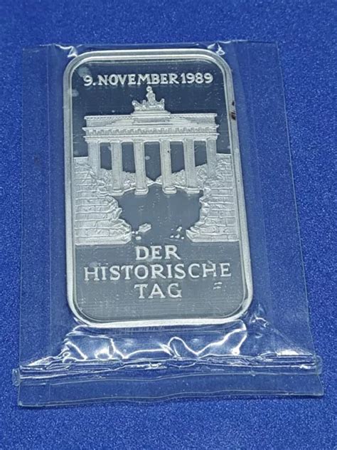 1 OZ SILBER Barren Argor Heraeus Der Historische Tag 1 Unze 999