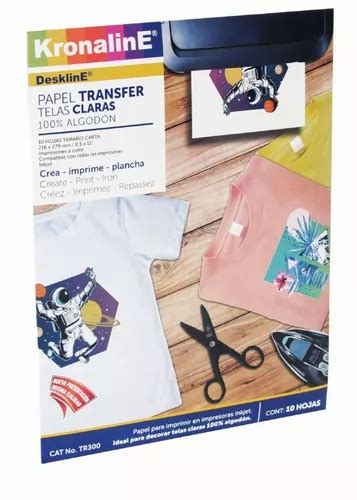 Papel Hojas Transfer Inkjet Para Prendas Claras Kronaline Mercadolibre