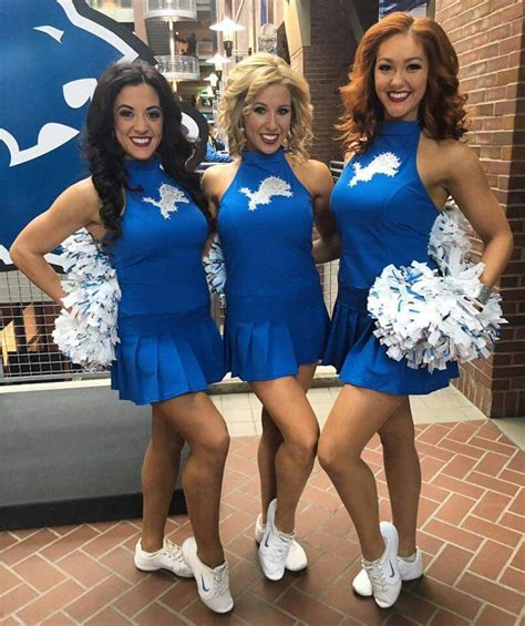 Cheerleaders In Blue Outfits