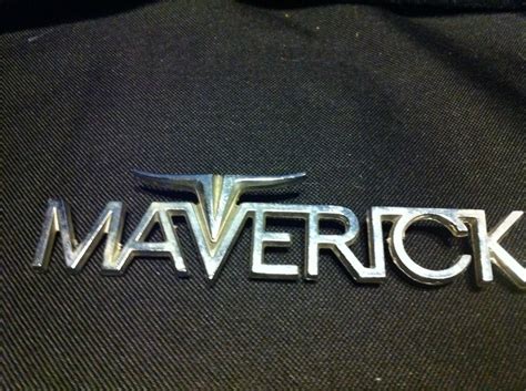 Car Nameplate Emblem Ford Maverick 1970s Front Fender Panel