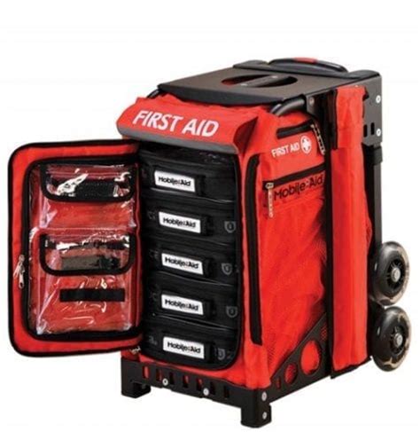 Mobileaid Easy Roll Modular Trauma First Aid Station Ready Red