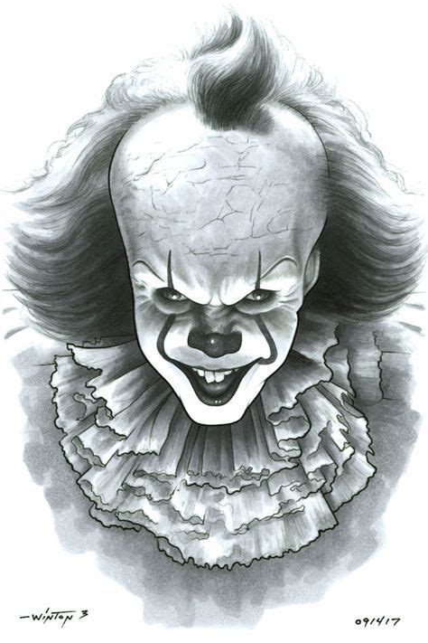 Scary Clown Pencil Drawings