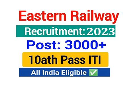 Eastern Railway Apprentice Recruitment 2023 Notification For 3115