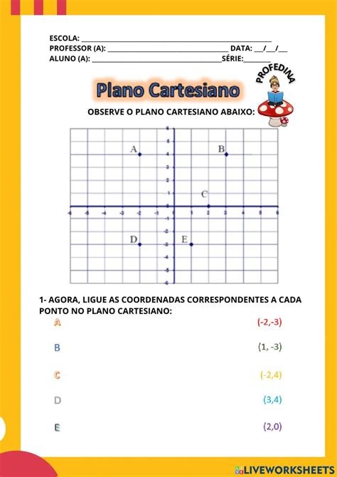 Atividade Plano Cartesiano - Atividades Com Plano Cartesiano - MAGEDU