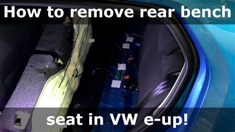 How To Remove The Rear Seat Bench In Volkswagen E Up YouTube