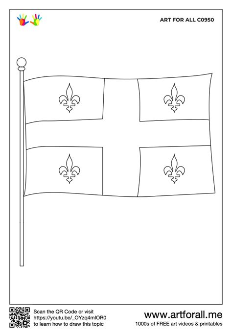 How To Draw The Flag Of Quebec Canada