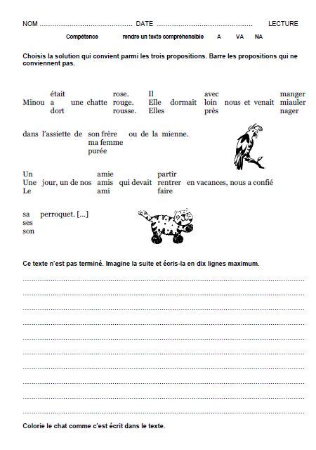 lecture ce1 ce2 cm1 cm2 texte questionnaire inférence lire Lecture