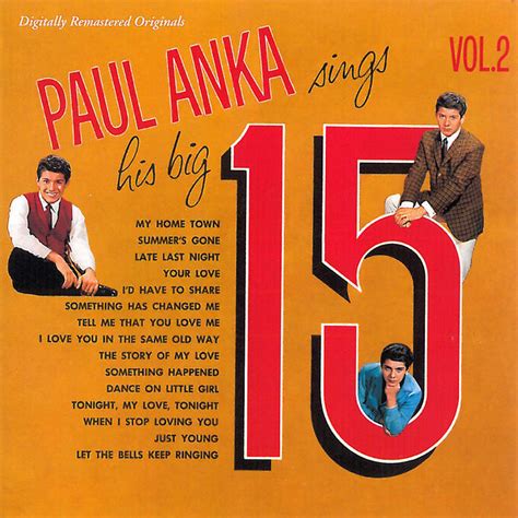 Paul Anka Sings His Big Vol Remastered Album By Paul Anka